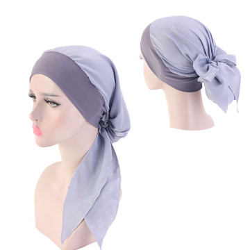 Velvet bandanas hair accessories silk chiffon bonnet hat